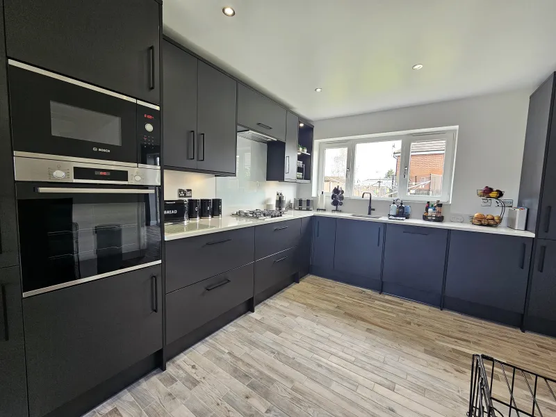 kitchen with white worktop